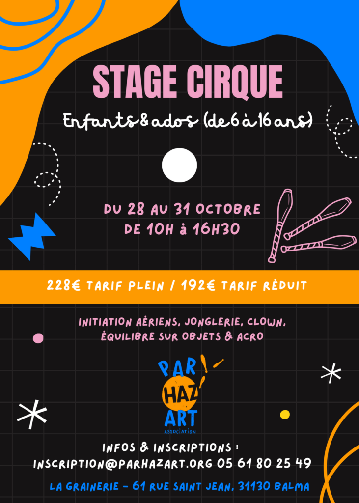 Stage toussaint 2024 enfant
